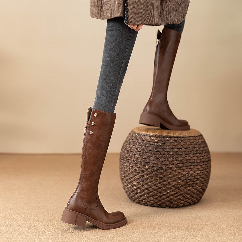 Autumn Winter Middle Heel Ladi - Leather Work Boots recensione e prezzo
